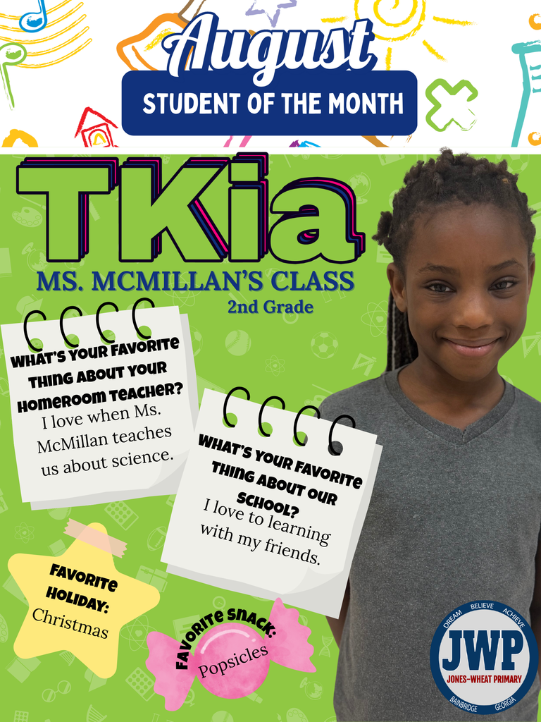 2nd grade Students of the month
