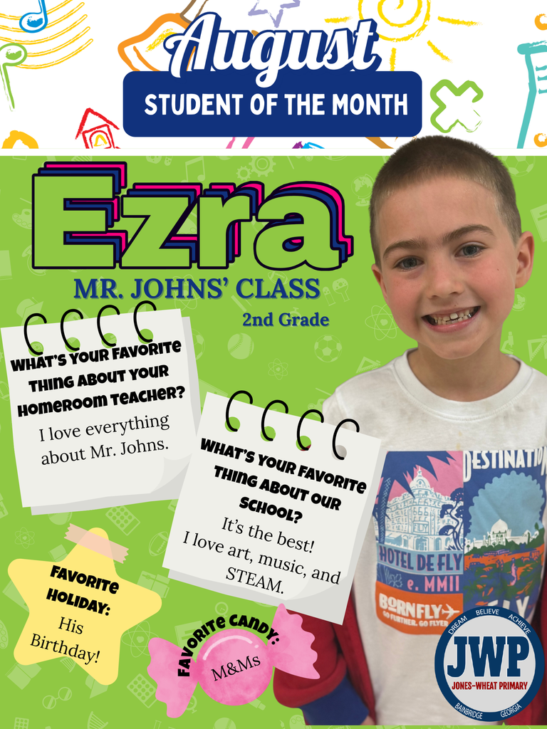 2nd grade Students of the month
