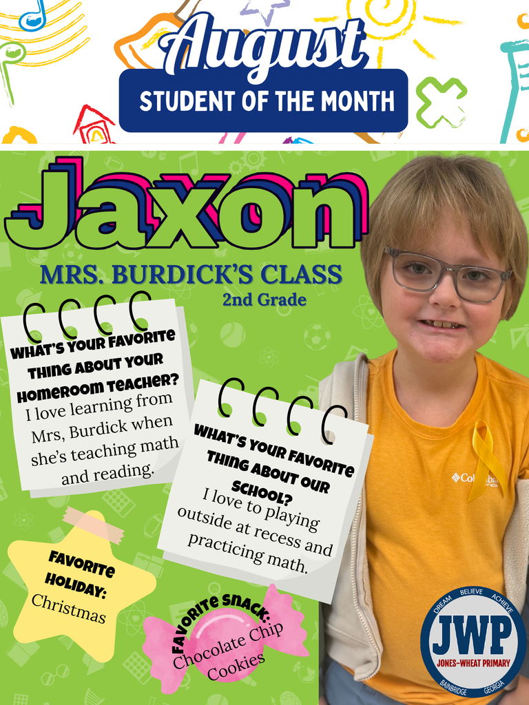2nd grade Students of the month