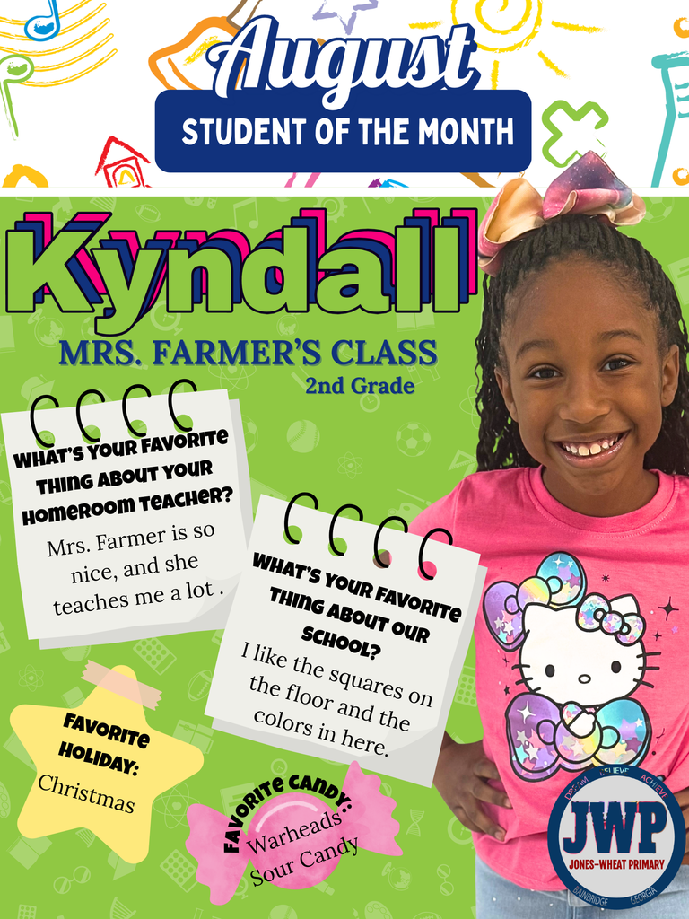 2nd grade Students of the month