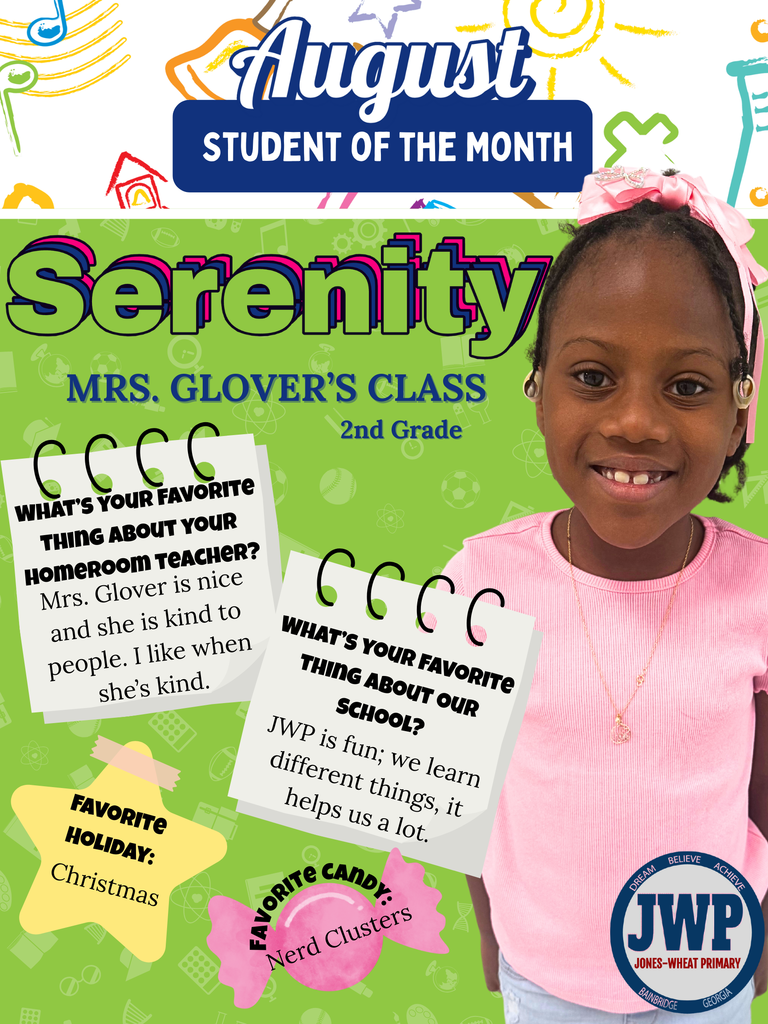 2nd grade Students of the month