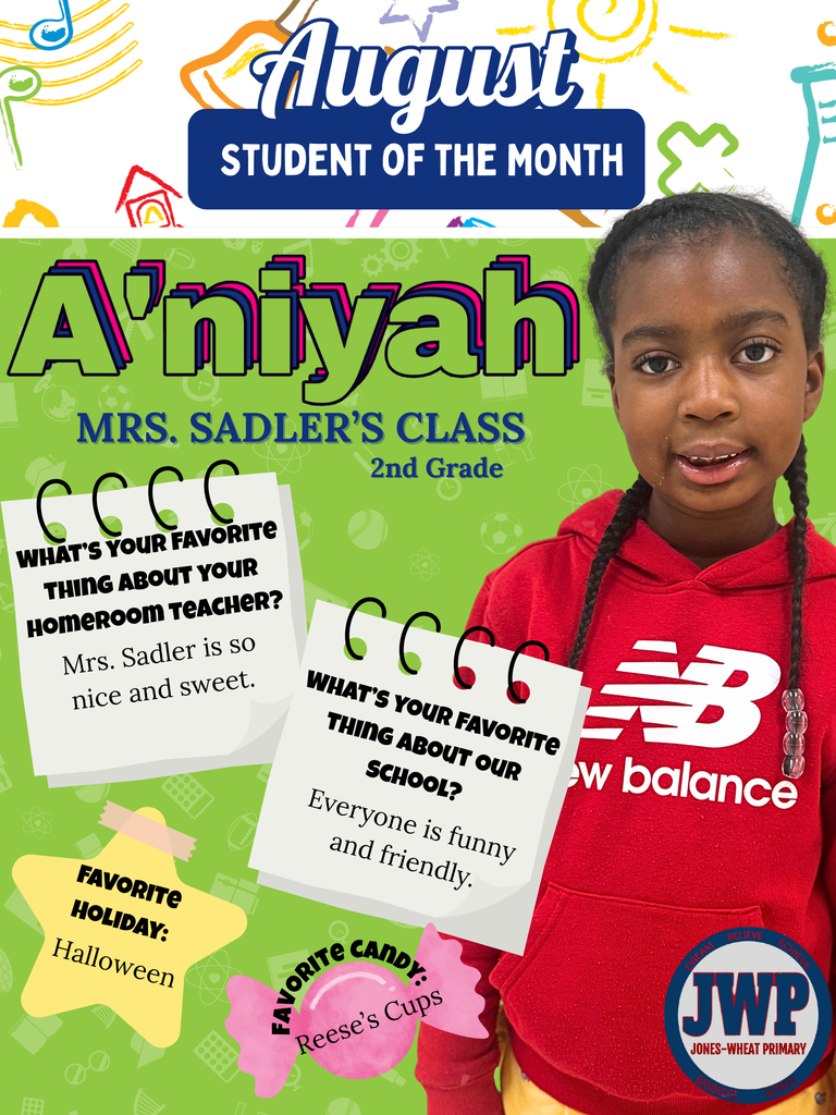 2nd grade Students of the month