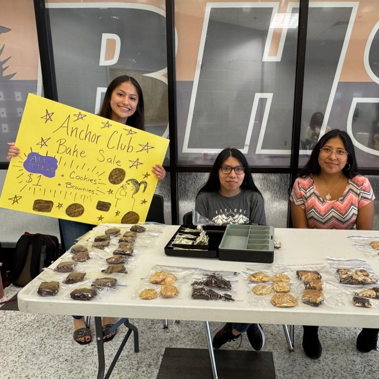 The Anchor Club bake sale was a big success.