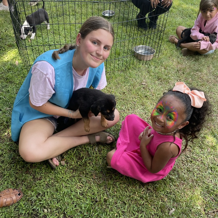 Anchor Club members helped the Humane Society at Rivers South by encouraging people to adopt some precious puppies and a cool older dog. They also stressed the importance of spaying/neutering pets.