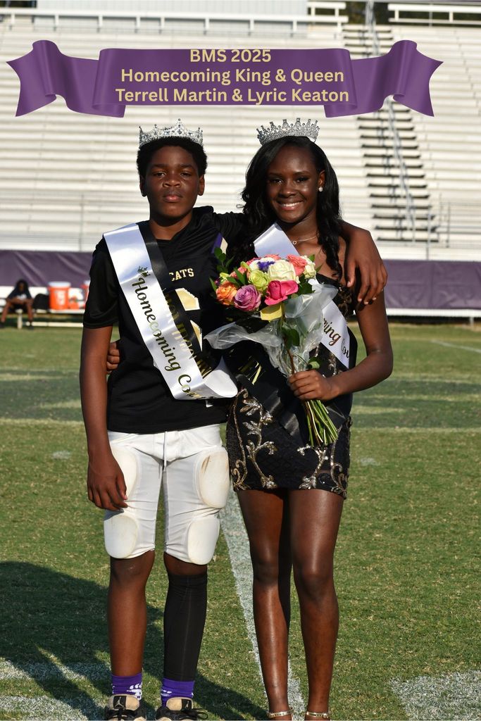 BMS 2025 Homecoming King-Terrell Martin Homecoming Queen-Lyric Keaton