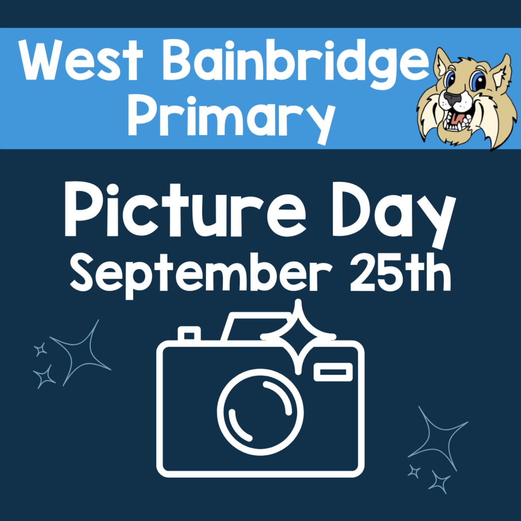Blue flyer announcing Picture Day September 25.