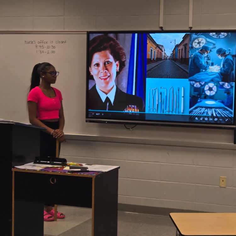 Mrs. Meyers's Spanish students researched influential Hispanic Americans and how they have influenced U.S. culture in their career fields.  They researched their contributions, accomplishments,  etc. and then presented to the class. 