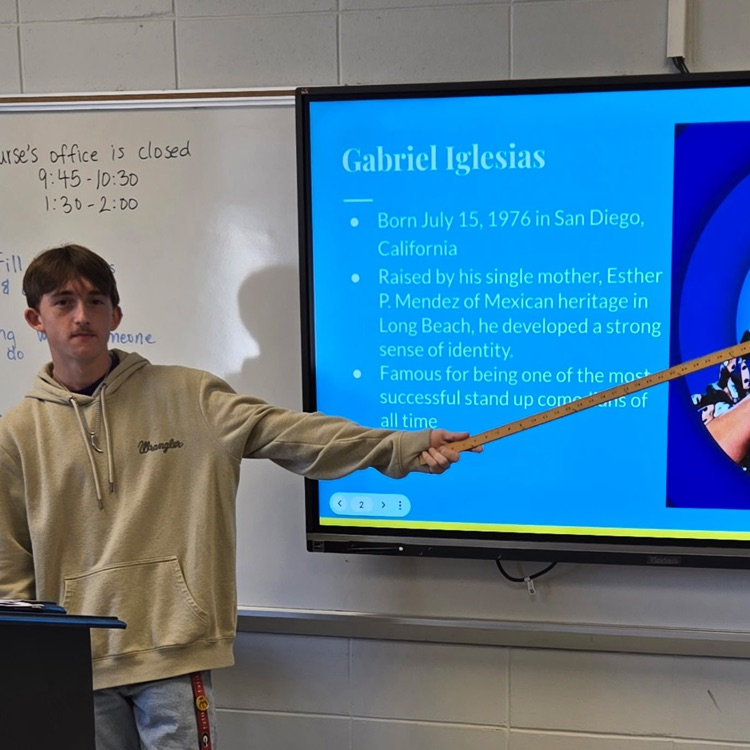 Mrs. Meyers's Spanish students researched influential Hispanic Americans and how they have influenced U.S. culture in their career fields.  They researched their contributions, accomplishments,  etc. and then presented to the class. 