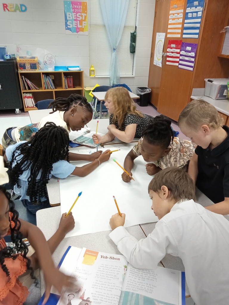 picture of a group of students working at a table