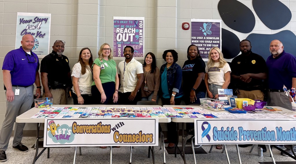 Picture From suicide prevention outreach during student lunches