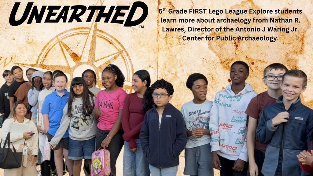 Hutto Elementary School's EXPLORE robotics team  met with Nathan Lawres to learn more about archeology