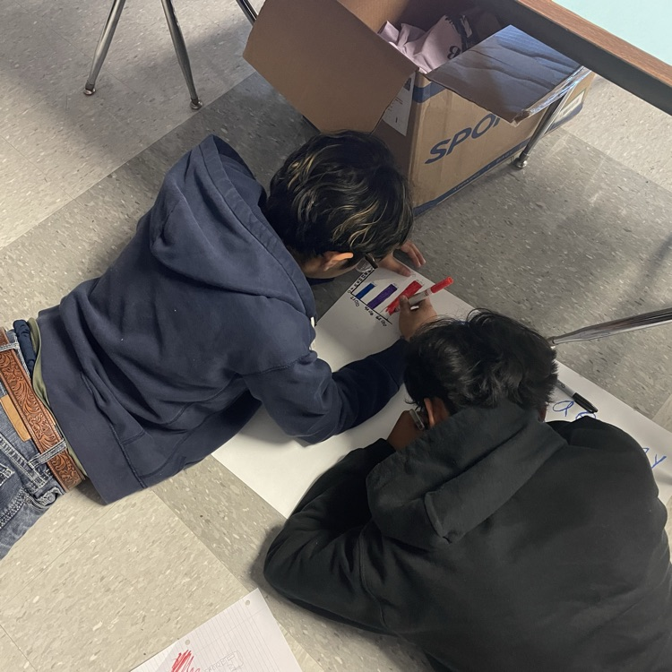 English II students practice using rhetorical strategies to sell the products or services they designed