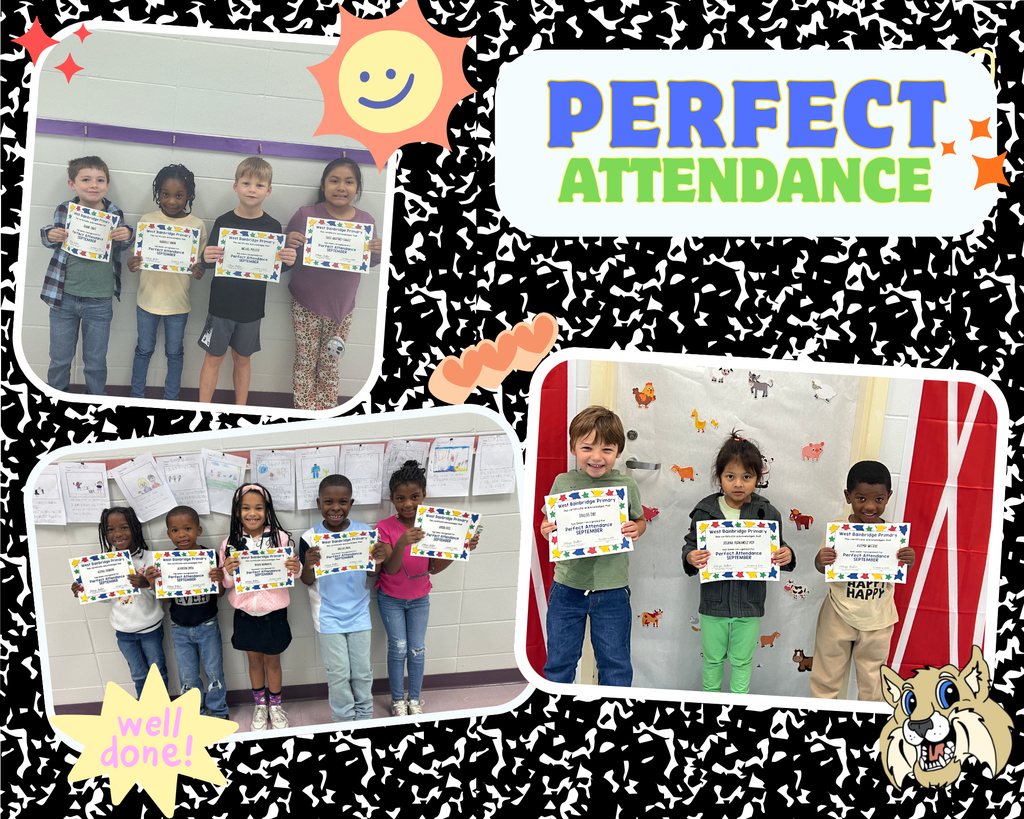 3 pictures of students with perfect attendance