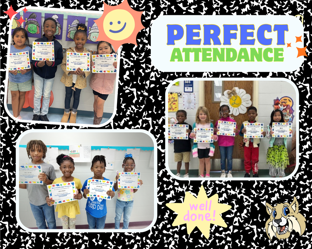3 pictures of students with perfect attendance