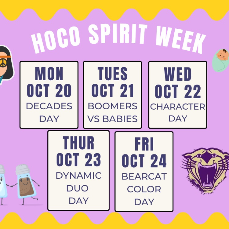 Homecoming Spirit Week 10/20-10/24