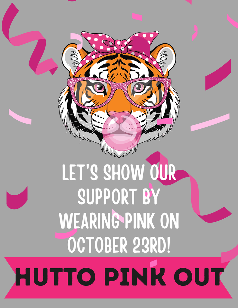 This image contains an image of the tiger in pink for pink out day.