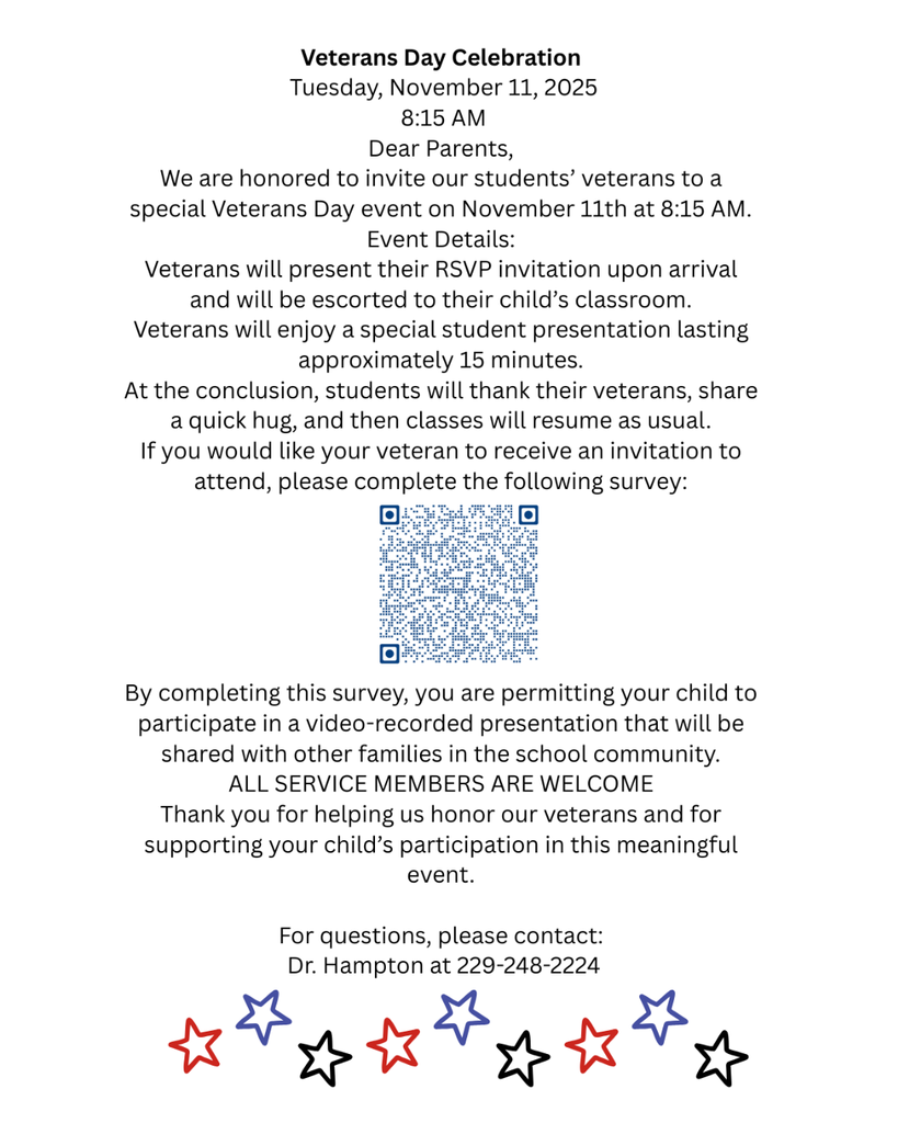 This image contains information about the Veterans Day Program.