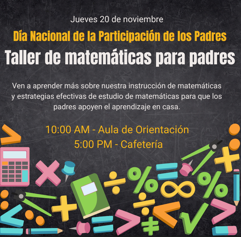 Parent Math Workshop November 20th