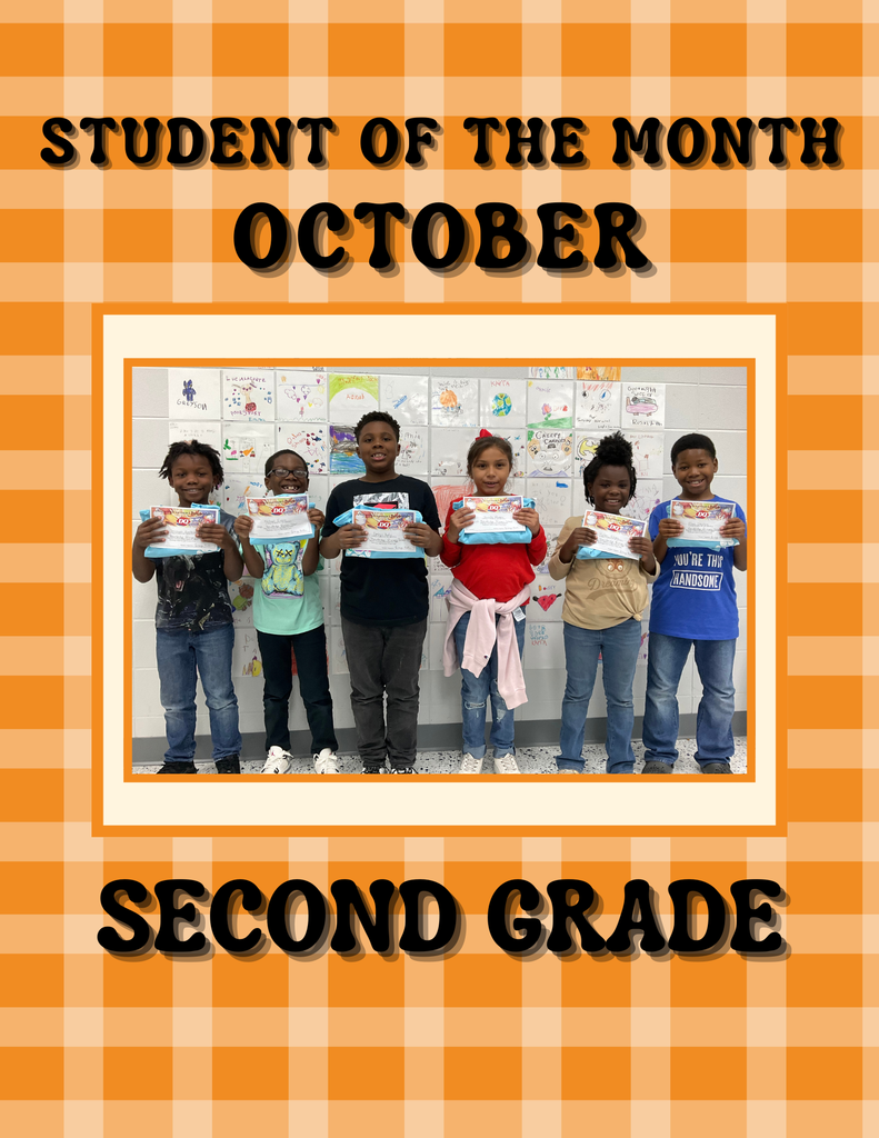 Second Grade students of the month