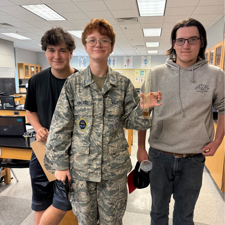 Ms. Kirkland's biology students completed a transpiration lab which was to study the process of water movement in plants and how it is affected by different factors.