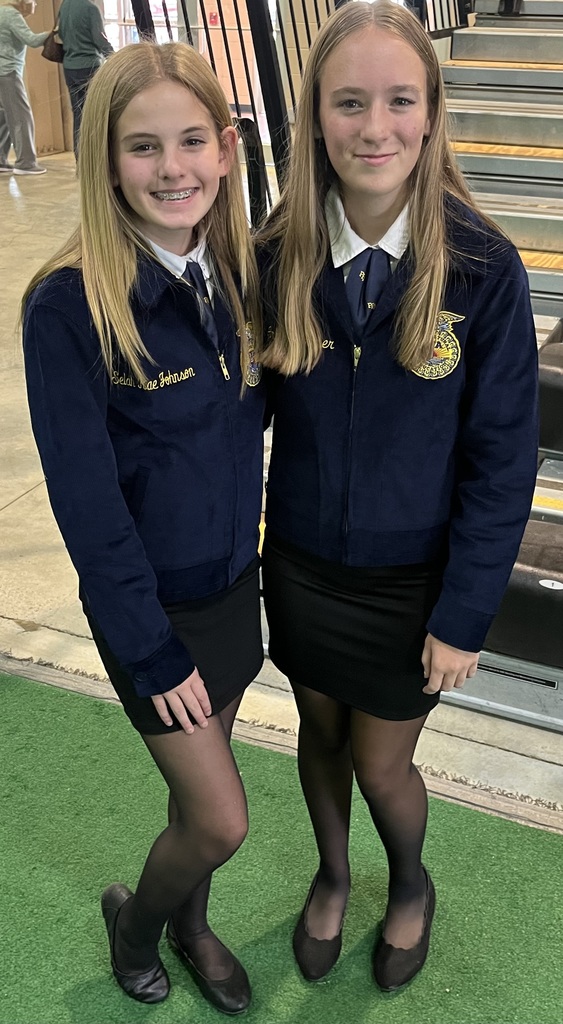 Chapter President  Aberly Griner and Vice President Selah Rae Johnson represented Bainbridge Middle FFA at the Bainbridge/ Decatur County Chamber of Commerce Agriculture Appreciation Luncheon.