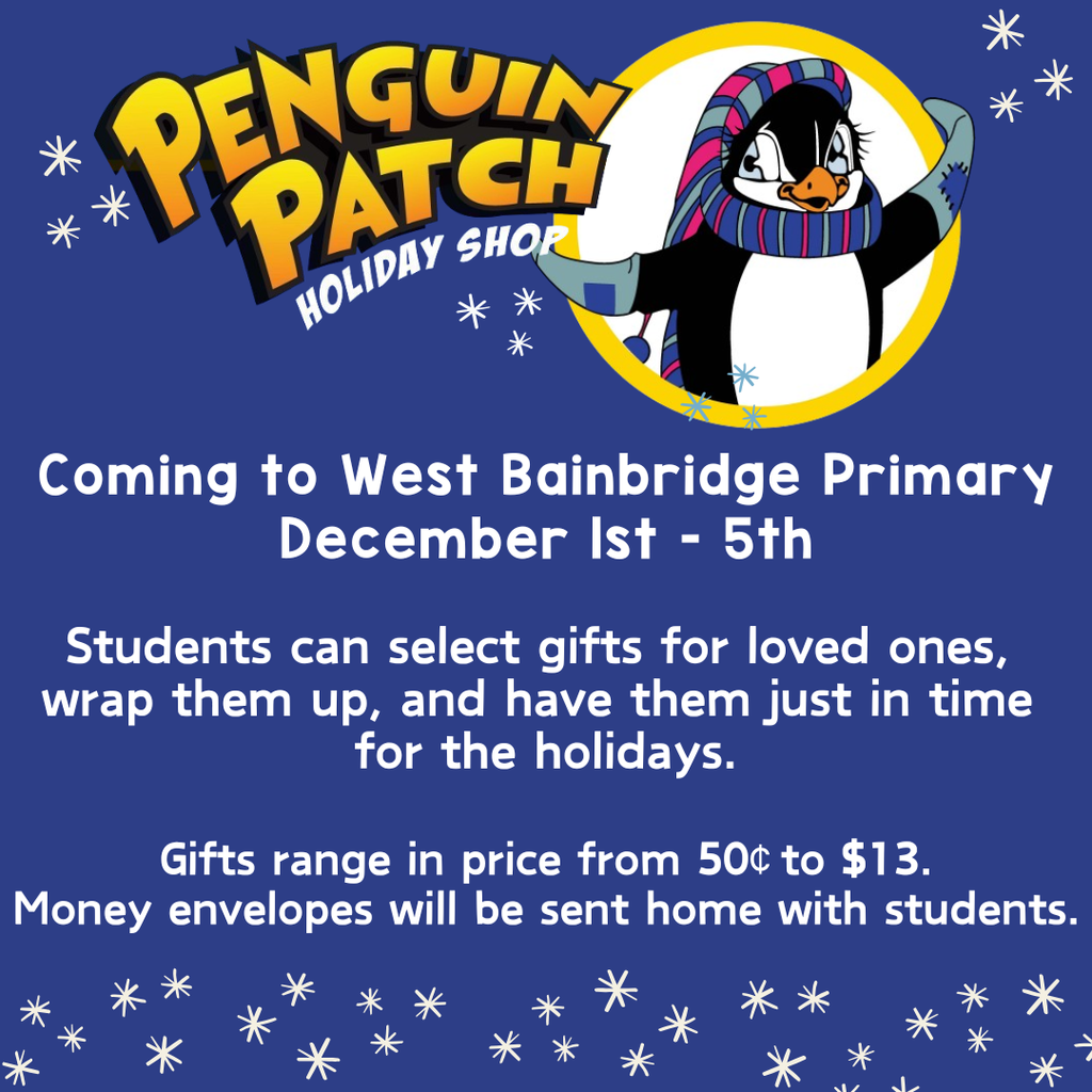 Blue Penguin Patch Holiday Shop flyer