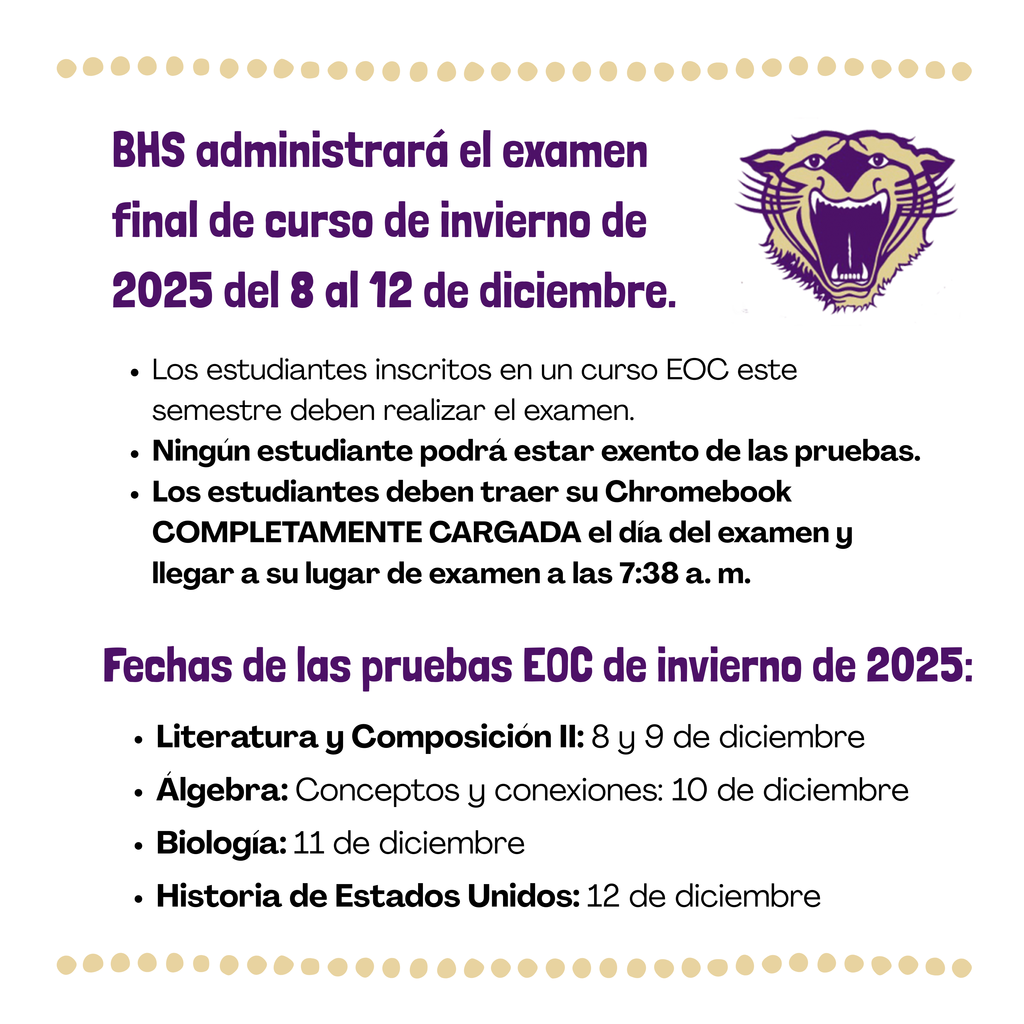 Winter 2025 EOC 12/8-12