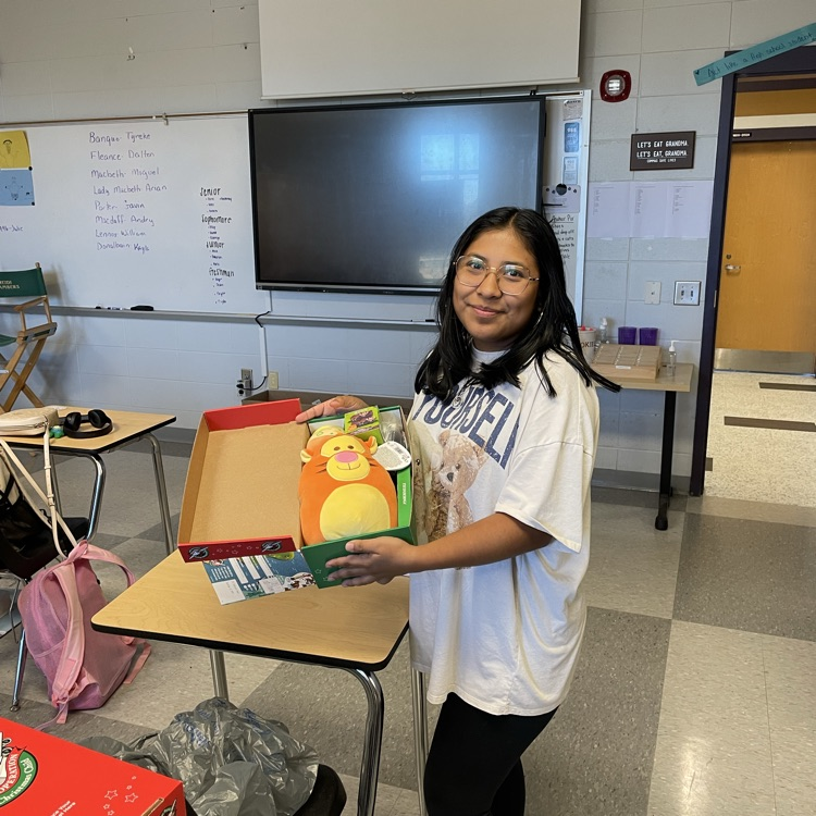 Anchor Club members packed thirteen shoeboxes today for Operation Christmas Child.  