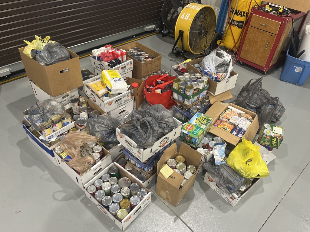 Canned Goods collected at BMS for Decatur County residents. 