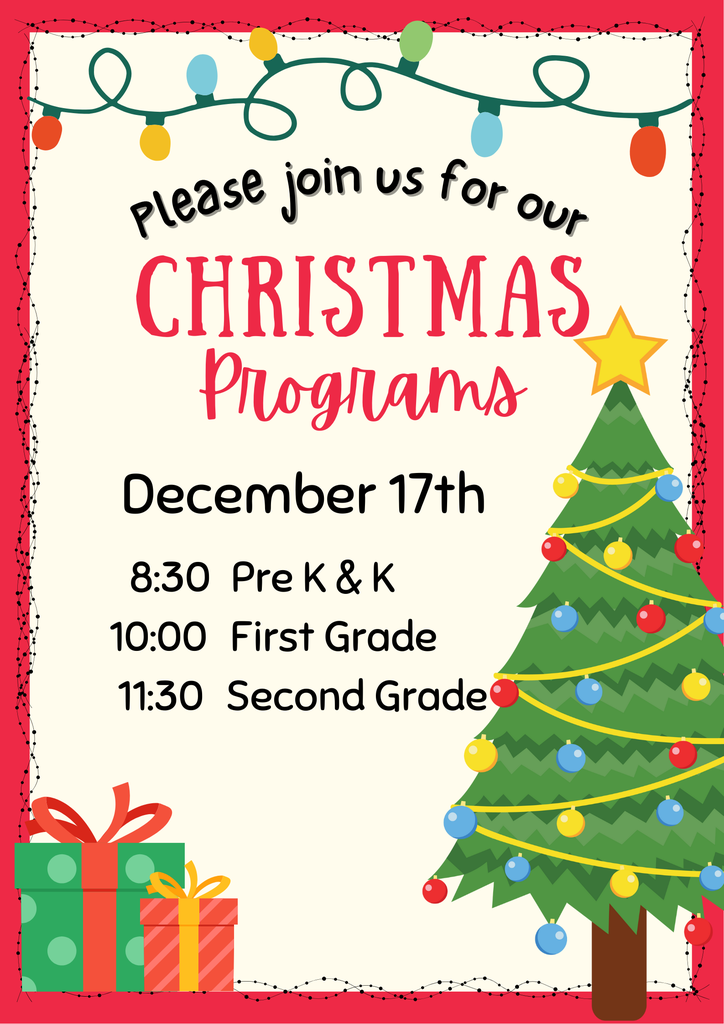 Christmas program flyer