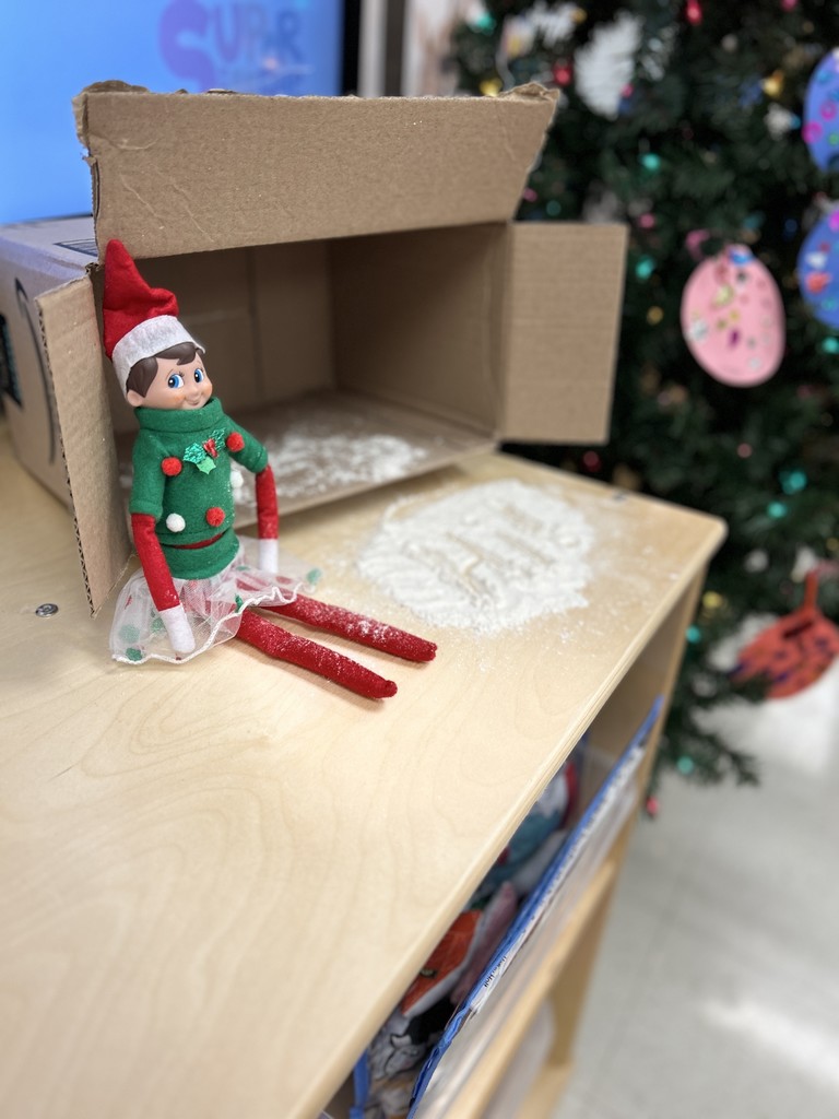 Jingle Bell the elf has made her way to Mrs. Giddens and Ms. Kaitlyn’s classroom! Today she even brought some official North Pole snow!! ⛄️
