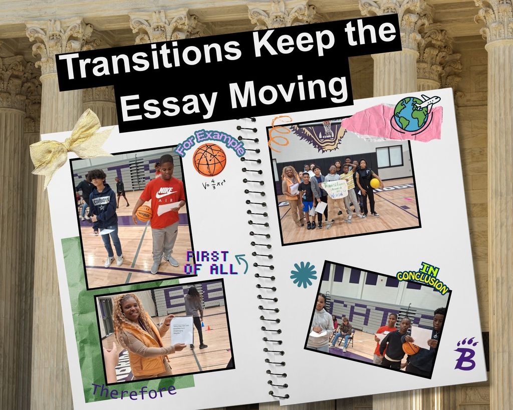 Students in Ms. Crawford's Read 180 Class took their best SHOT at Transitions with a game of "Around the World 🌎" in Basketball. Students were divided into teams, asked questions about transitions, and earned a chance to shoot for two and move around the Basketball 🏀 Goal. The objective of the game was to show that by using the correct transitions, students can master essay writing. Special thanks to Coach Clark for allowing the class to utilize the gym.