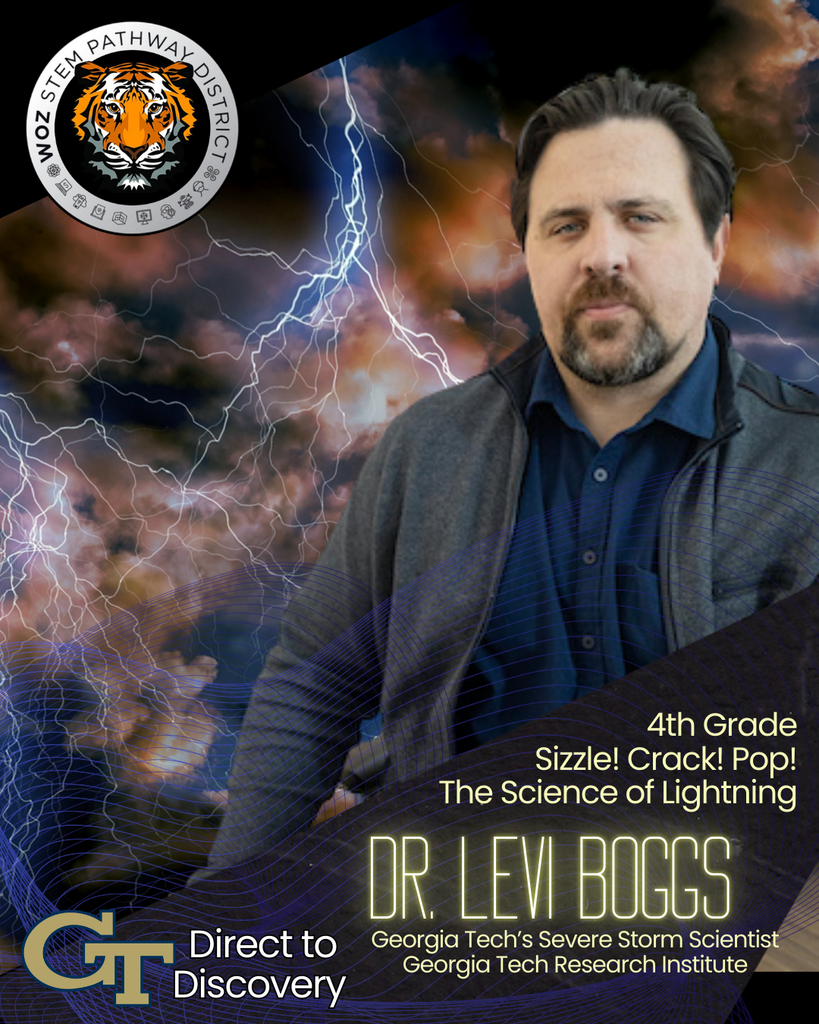 Dr. Levi Boggs, GaTECH Severe Storm Scientist is ready to work with 4th grade to learn more about lightening.
