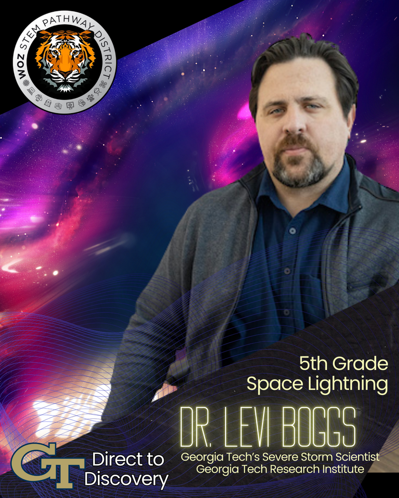 Dr Levi Boggs is teaching 5th grade about Space Lightning at Hutto Elementary School