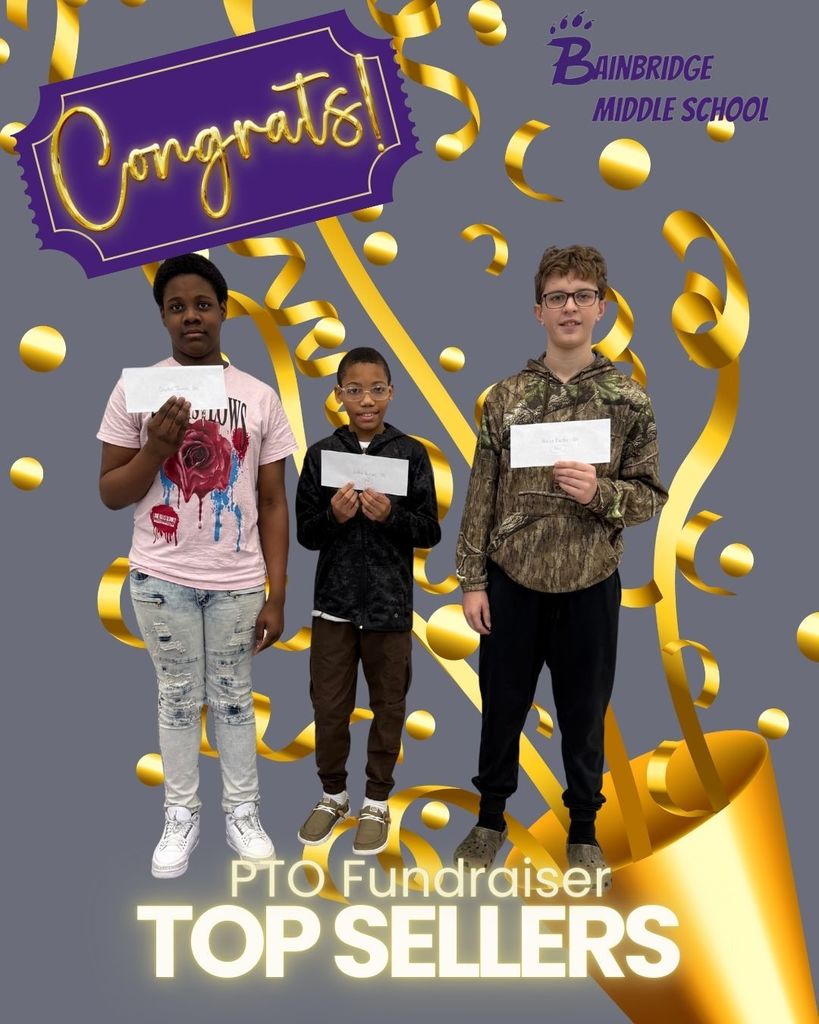 The top 3 sellers for the BMS PTO Fundraiser