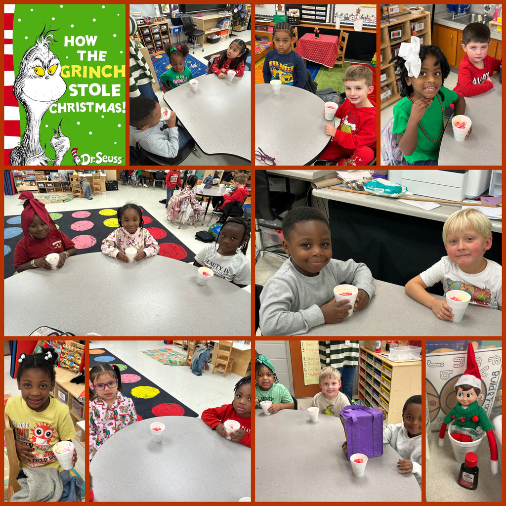 💚🤍❤️Jingle Bell brought all the ingredients for Grinch Hot Chocolate! Mrs. Giddens and Ms. Kaitlyn’s class enjoyed their special treat!! 