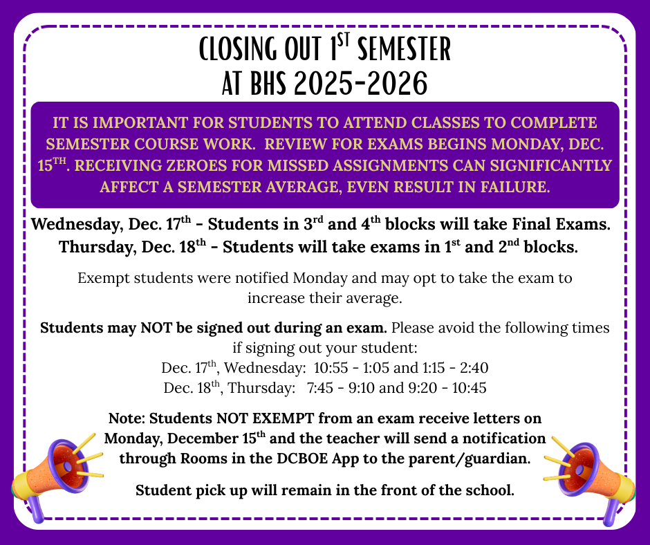 Final Exam Information