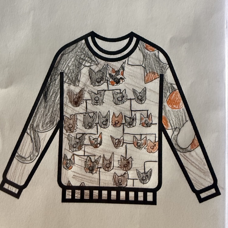 Ms. Kirklands classes designed ugly Christmas sweaters- biology style. 