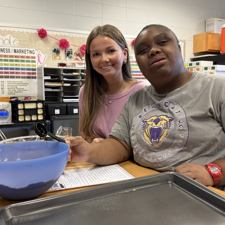 The BHS adaptive classes under direction from Mrs. Mel Siebels and Anchor Club members shopped for donations and baked treats for the Humane Society as part of their first semester community service project. 