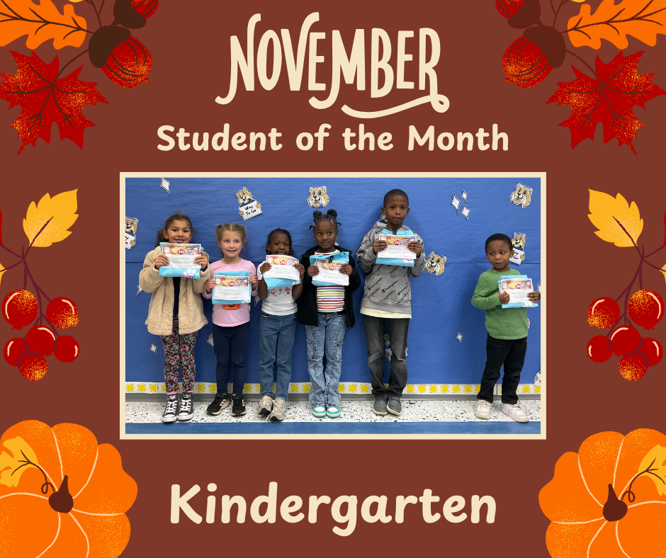 Picture of kindergarten students for the month of November