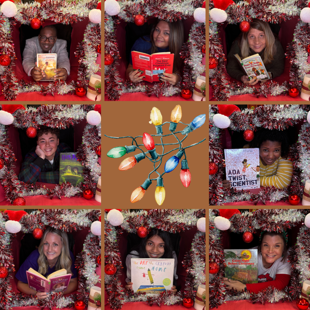 This image contains pictures of teachers holding books.