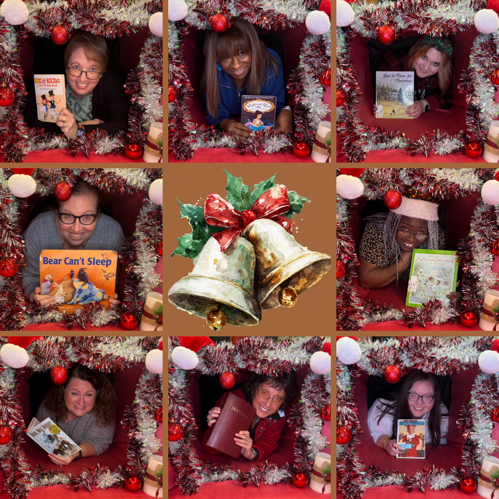 This image contains pictures of teachers holding books.