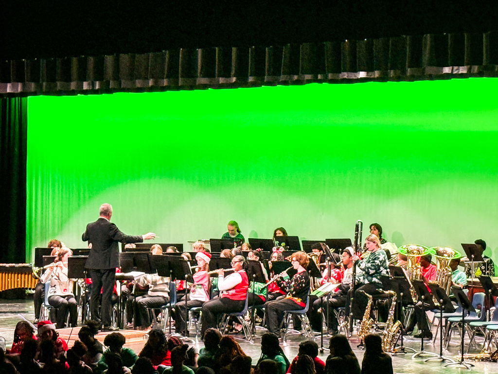 Symphonic Band playing one of their pieces for the Holiday Concert