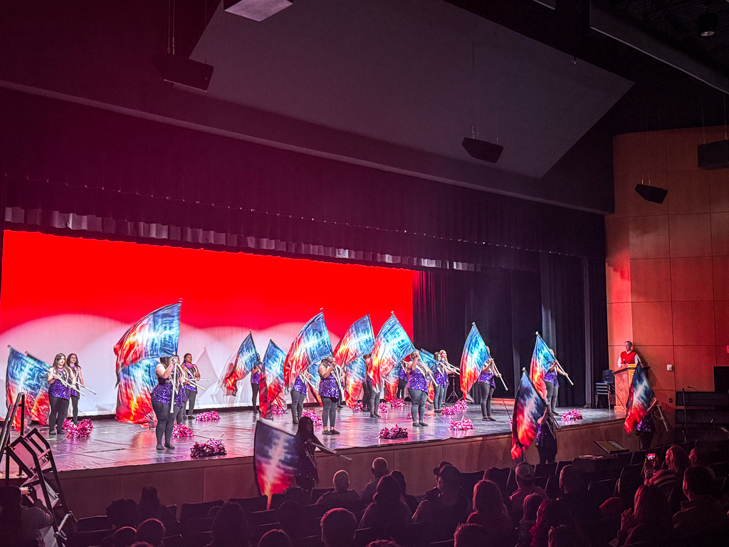 BHS Color Guard performing to All I Want For Christmas