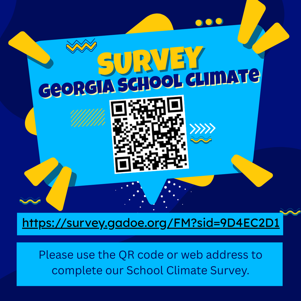 Flyer with QR code for school climate survey
