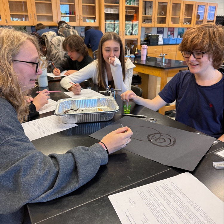 Ms. Kirkland's biology class completed a lab determine the characteristics of life. 