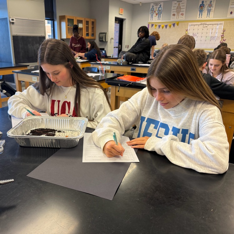 Ms. Kirkland's biology class completed a lab determine the characteristics of life. 