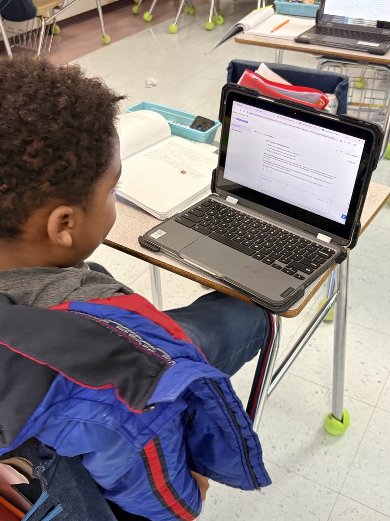 Student using AI technology Magic School to help with an Opinion Writing assignment.