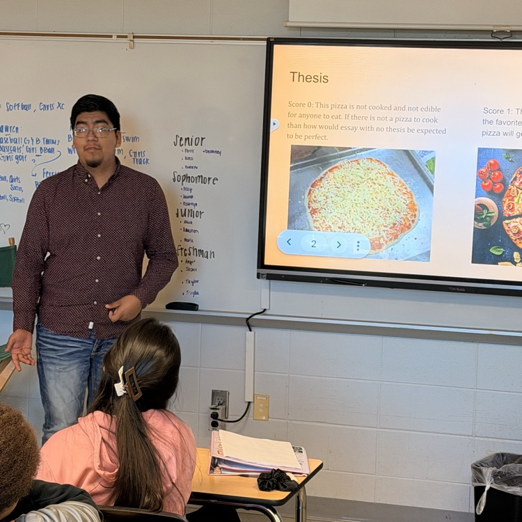 AP Lit students present rubric projects where they correlate the AP rubric to a theme of their choice. 