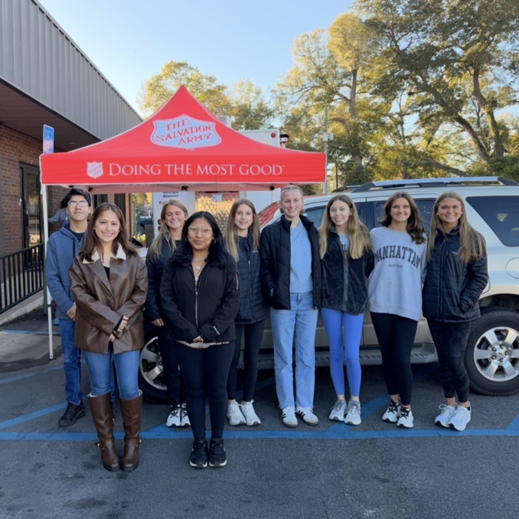 Anchor Club and Key Club members helped the Salvation Army distribute almost 600 meals as part of Supper on Scott tonight.